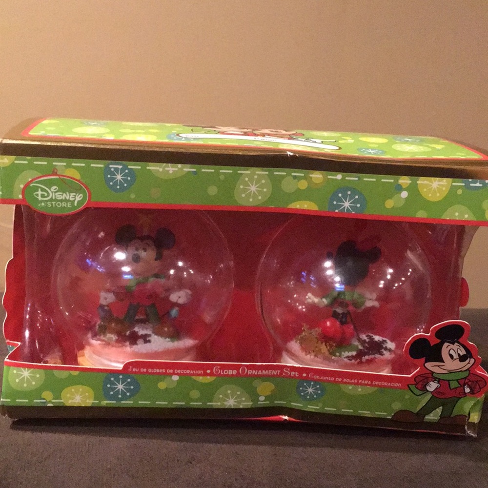 Disney Minnie and Mickey Christmas Ornaments